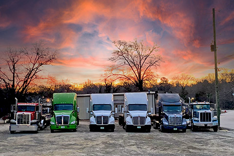 Lewis Transcontinental trucking fleet in Elberton GA